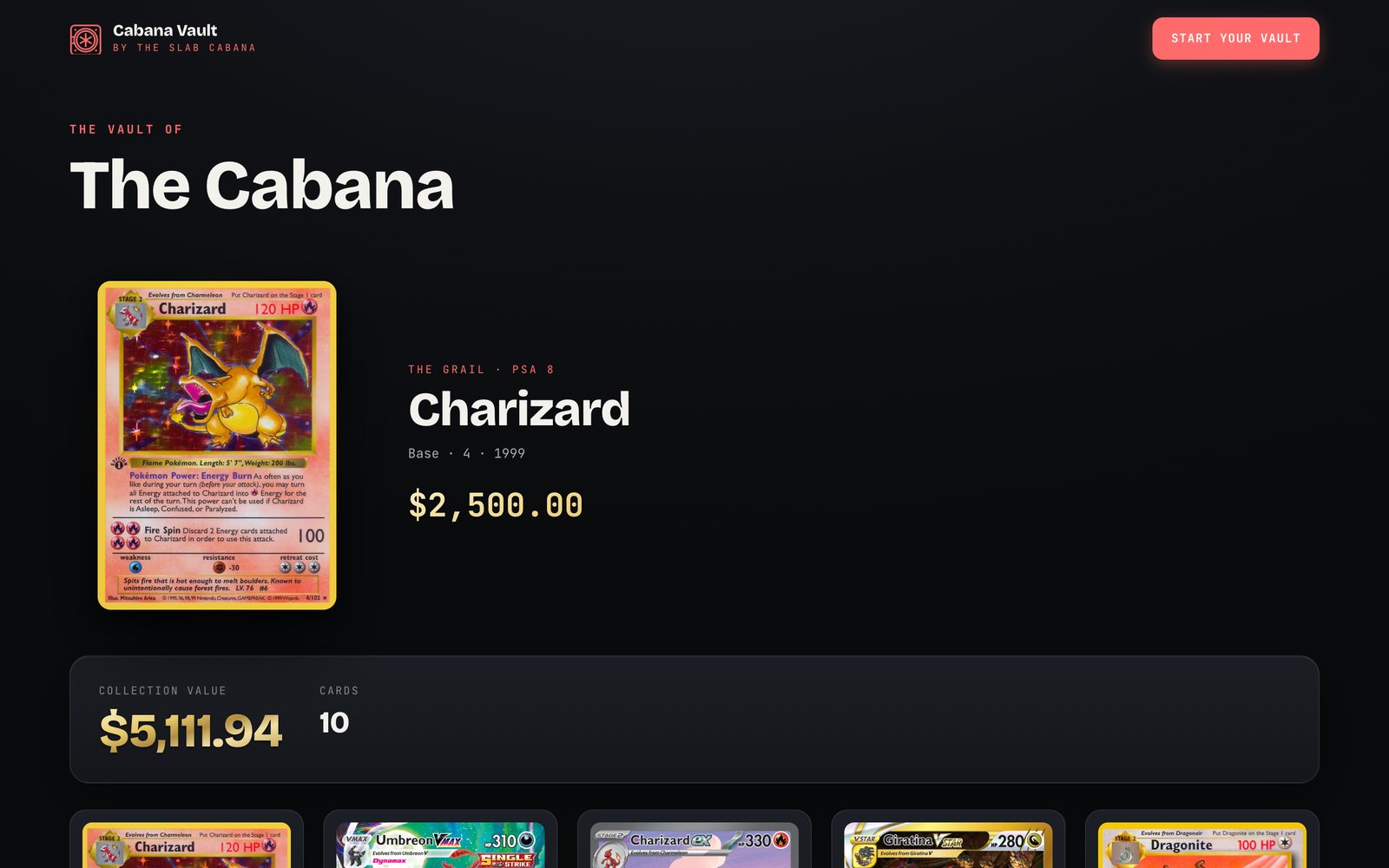 A public Cabana Vault showcase page